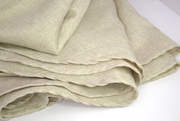 Taupe Linen Round Tablecloth