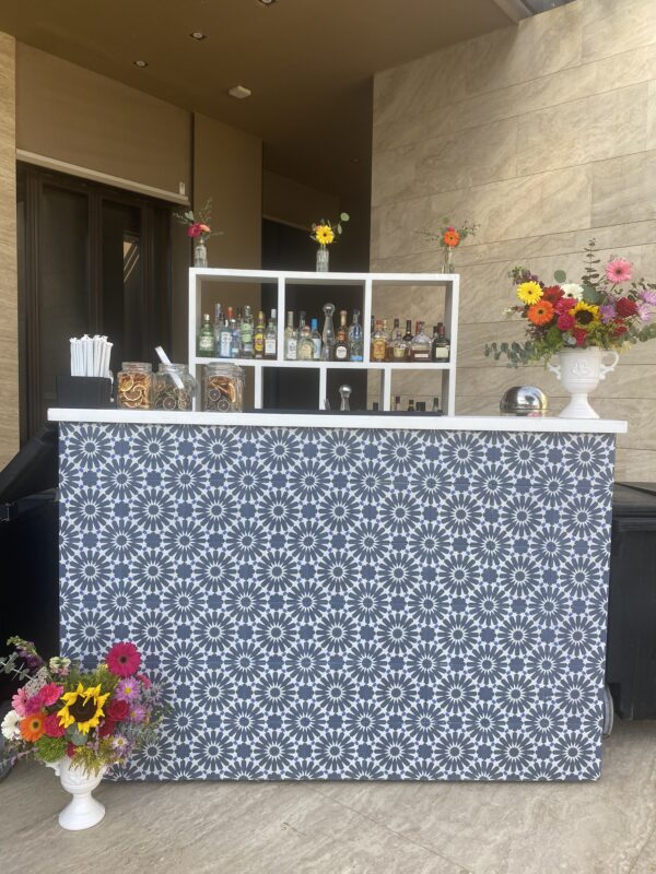 Tile Blue Bar & Bar Back