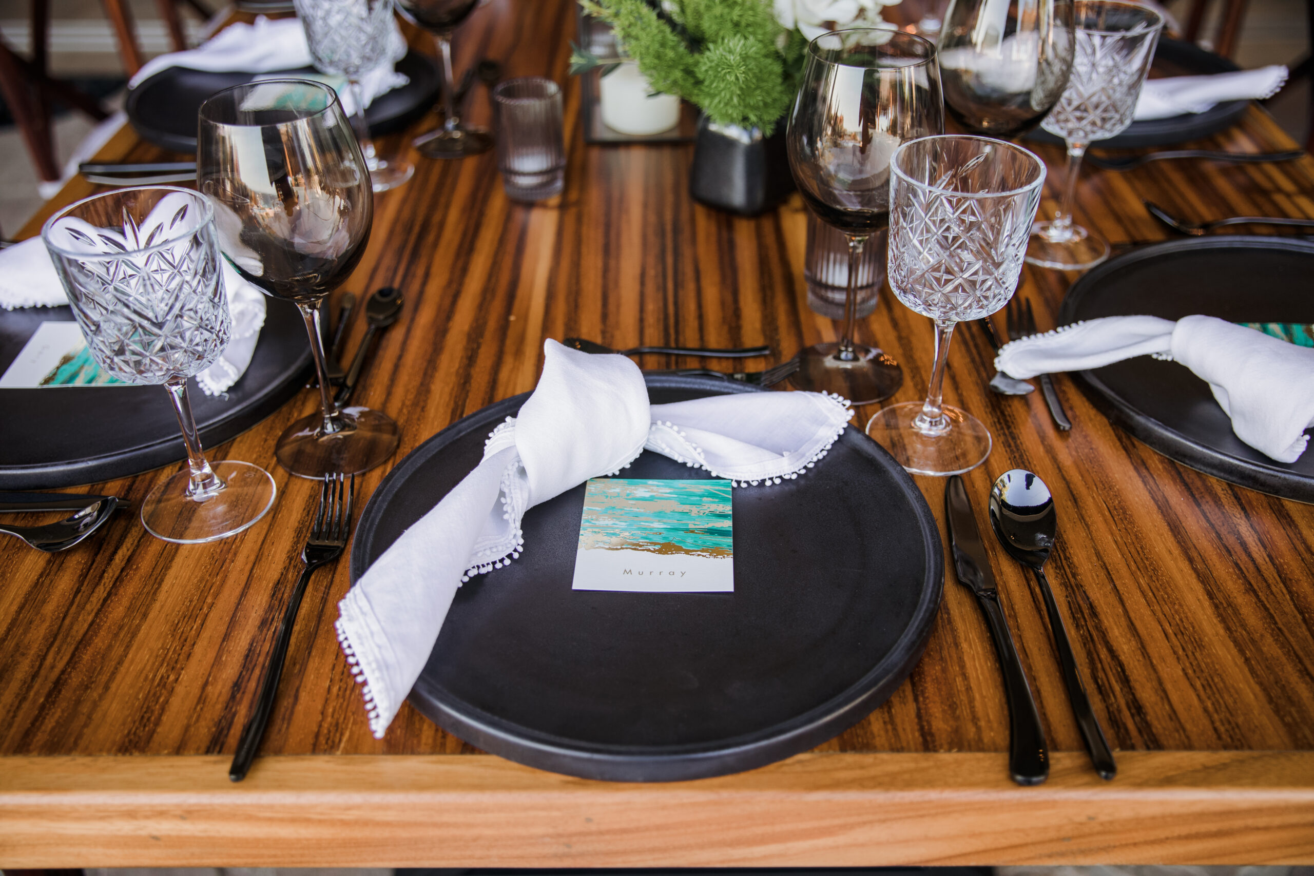 Black Flatware Set